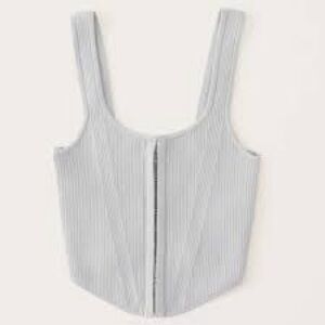 Abercrombie Mint Green Knit Hook-and-Eye Corset Tank